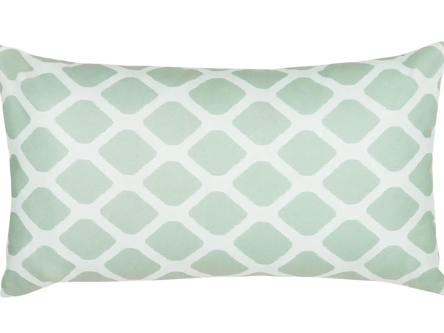 Outlet Beliani Set di 2 cuscini da esterno KALAMOS Trama geometrica 40 x 70 cm Verde menta Bianco Verde