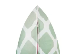 Outlet Beliani Set di 2 cuscini da esterno KALAMOS Trama geometrica 40 x 70 cm Verde menta Bianco Verde