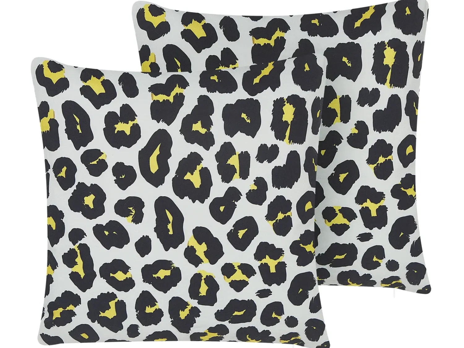 Sale Beliani Set di 2 cuscini da esterno KARDITSA Trama animale 45 x 45 cm Multicolore Bianco Giallo Nero Multicolore