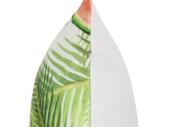 Clearance Beliani Set di 2 cuscini da esterno LOVOLETO Trama di piante 45 x 45 cm Verde chiaro Rosso Verde Multicolore