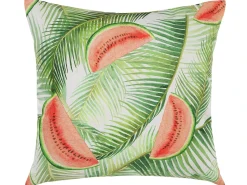 Clearance Beliani Set di 2 cuscini da esterno LOVOLETO Trama di piante 45 x 45 cm Verde chiaro Rosso Verde Multicolore
