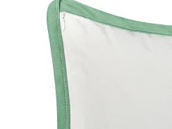 Hot Beliani Set di 2 cuscini da esterno MEADOW Trama di piante Verde Bianco Verde