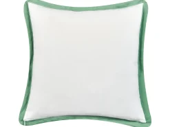 Hot Beliani Set di 2 cuscini da esterno MEADOW Trama di piante Verde Bianco Verde