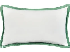 Hot Beliani Set di 2 cuscini da esterno MEADOW Trama di piante Verde Bianco Verde