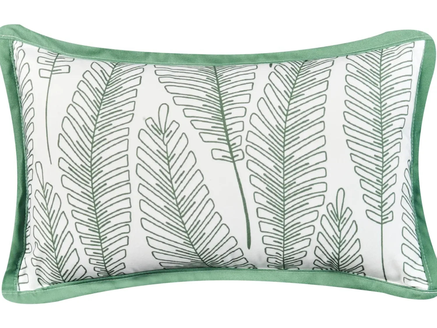 Hot Beliani Set di 2 cuscini da esterno MEADOW Trama di piante Verde Bianco Verde
