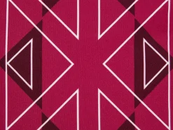 Outlet Beliani Set di 2 cuscini da esterno MEZZANO Trama geometrica Rosa Bianco Rosa