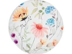 Clearance Beliani Set di 2 cuscini da esterno MONESI Trama floreale Multicolore Bianco Multicolore