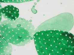 Hot Beliani Set di 2 cuscini da esterno OSTINA Trama di piante 45 x 45 cm Verde Bianco Verde