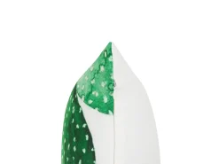 Hot Beliani Set di 2 cuscini da esterno OSTINA Trama di piante 45 x 45 cm Verde Bianco Verde