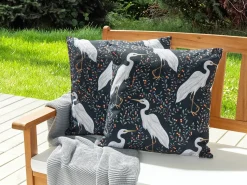 Hot Beliani Set di 2 cuscini da esterno PIANAZZO Trama animale Nero Bianco Grigio Nero