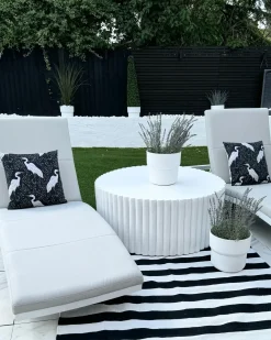 Hot Beliani Set di 2 cuscini da esterno PIANAZZO Trama animale Nero Bianco Grigio Nero