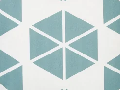 Discount Beliani Set di 2 cuscini da esterno RIGOSA Trama geometrica 45 x 45 cm Azzurro Bianco Blu