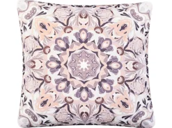 Hot Beliani Set di 3 cuscini da esterno SAMMIT Trama orientale 45 x 45 cm Multicolore Beige Rosa Multicolore Viola