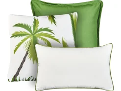 Clearance Beliani SEASIDE Trama di piante Verde Bianco Verde