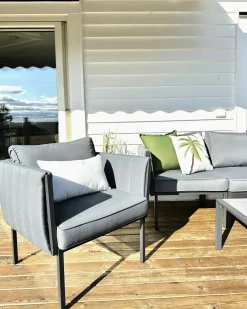 Clearance Beliani SEASIDE Trama di piante Verde Bianco Verde