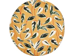 Beliani Set di 2 cuscini da esterno TAGGIA Trama di piante Giallo Bianco Giallo Verde Multicolore