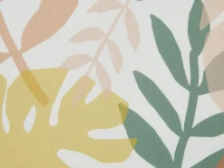 Discount Beliani Set di 2 cuscini da esterno TEGEA Trama di piante 45 x 45 cm Multicolore Bianco Giallo Rosa Verde