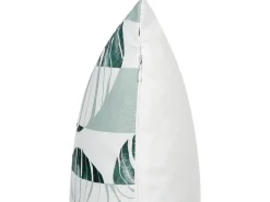 Outlet Beliani Set di 2 cuscini da esterno TERMINI Trama di piante 45 x 45 cm Verde Bianco Verde