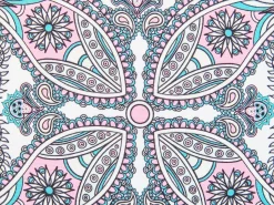 Beliani Set di 3 cuscini da esterno TIDE Tinta unita Trama orientale 45 x 45 cm Multicolore Bianco Rosa Multicolore Viola