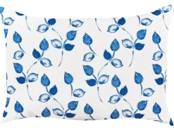 Best Beliani Set di 2 cuscini da esterno TORBORA Trama di piante Bianco Blu