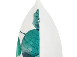 Sale Beliani Set di 2 cuscini da esterno TREBBO Trama di piante 45 x 45 cm Foglia di tè Bianco Blu Verde