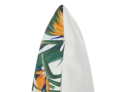 Best Beliani Set di 2 cuscini da esterno TSOTYLI Trama floreale 45 x 45 cm Verde Arancione Bianco Verde