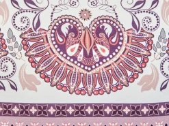 Best Beliani Set di 2 cuscini da esterno TVISTA Trama orientale 45 x 45 cm Viola Bianco Viola