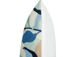 Online Beliani Set di 2 cuscini da esterno VEGLINO Trama di piante 45 x 45 cm Blu Bianco Blu