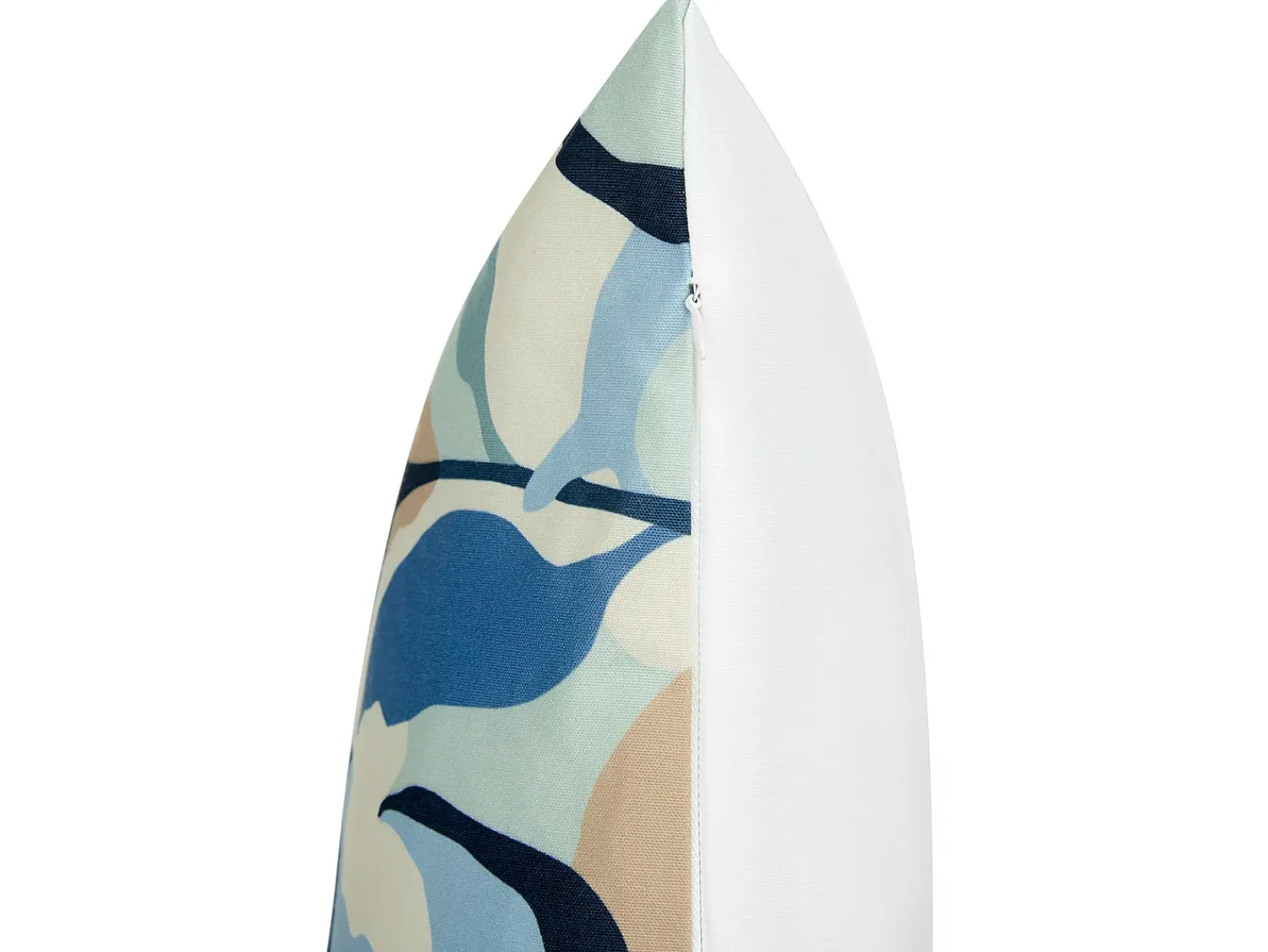 Online Beliani Set di 2 cuscini da esterno VEGLINO Trama di piante 45 x 45 cm Blu Bianco Blu