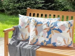 Best Beliani Set di 2 cuscini da esterno VEREZZI Trama floreale Multicolore Bianco Blu Multicolore Rosa