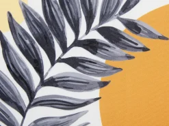 Discount Beliani Set di 2 cuscini da esterno VIOZENE Trama di piante 40 x 40 cm Bianco Bianco Arancione Giallo Nero