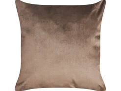 Discount Beliani Set di 2 cuscini DAFFODIL Velluto 45 x 45 cm Marrone Trama floreale Oro Marrone