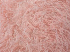 New Beliani Set di 2 cuscini DAISY Finta pelliccia 45 x 45 cm Tinta unita Rosa