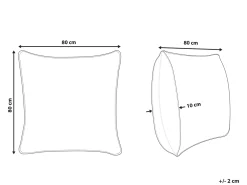 Sale Beliani Set di 2 cuscini da letto TRIGLAV Basso Poliestere 80 x 80 cm Bianco