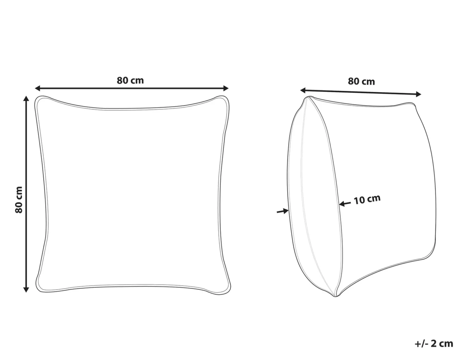 Sale Beliani Set di 2 cuscini da letto TRIGLAV Basso Poliestere 80 x 80 cm Bianco