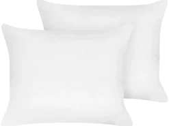 Hot Beliani Set di 2 cuscini da letto TRIGLAV Alto Poliestere 50 x 60 cm Bianco