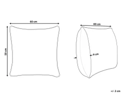 Hot Beliani Set di 2 cuscini da letto TRIGLAV Alto Poliestere 50 x 60 cm Bianco