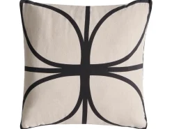 Best Beliani Set di 3 cuscini decorativi AGATHIS Cotone 30 x 50 cm Nero/Beige Trama astratta Beige Nero