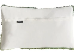 Discount Beliani Set di 3 cuscini decorativi ALSTONIA Cotone 30 x 50 cm 45 x 45 cm Verde Trama astratta Bianco Beige Verde