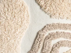 Discount Beliani Set di 3 cuscini decorativi ALSTONIA Cotone 30 x 50 cm 45 x 45 cm Verde Trama astratta Bianco Beige Verde