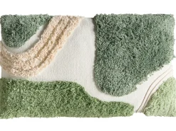 Discount Beliani Set di 3 cuscini decorativi ALSTONIA Cotone 30 x 50 cm 45 x 45 cm Verde Trama astratta Bianco Beige Verde