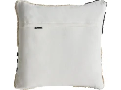 Discount Beliani Set di 3 cuscini decorativi ALSTONIA Cotone 30 x 50 cm 45 x 45 cm Nero Trama astratta Bianco Beige Nero