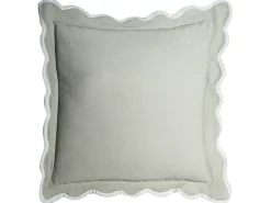 Online Beliani Set di 3 cuscini decorativi CANARIUM Cotone 30 x 50 cm 45 x 45 cm Verde Tinta unita Bianco Verde