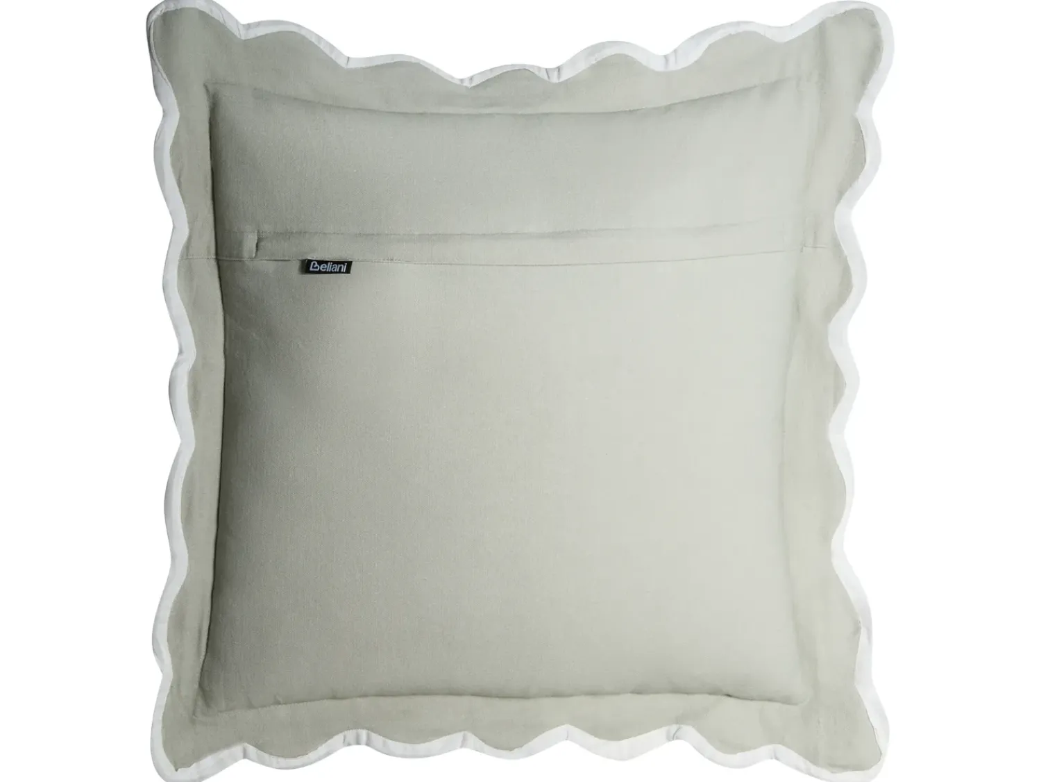 Online Beliani Set di 3 cuscini decorativi CANARIUM Cotone 30 x 50 cm 45 x 45 cm Verde Tinta unita Bianco Verde