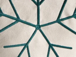 Outlet Beliani Set di 3 cuscini decorativi JOLLYTRIO Velluto 35 x 70 cm 40 x 60 cm 40 x 40 cm Beige chiaro Modello natalizio Beige Verde