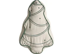 Outlet Beliani Set di 3 cuscini decorativi JOLLYTRIO Velluto 35 x 70 cm 40 x 60 cm 40 x 40 cm Beige chiaro Modello natalizio Beige Verde