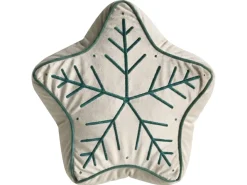 Outlet Beliani Set di 3 cuscini decorativi JOLLYTRIO Velluto 35 x 70 cm 40 x 60 cm 40 x 40 cm Beige chiaro Modello natalizio Beige Verde