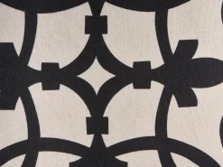 Discount Beliani Set di 3 cuscini decorativi MERBAU Cotone 45 x 45 cm Nero/Beige Trama astratta Beige Nero