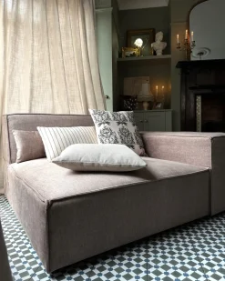 Hot Beliani Set di 3 cuscini decorativi MYRISTICA Cotone 30 x 50 cm 45 x 45 cm Trama floreale Beige