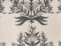Hot Beliani Set di 3 cuscini decorativi MYRISTICA Cotone 30 x 50 cm 45 x 45 cm Trama floreale Beige